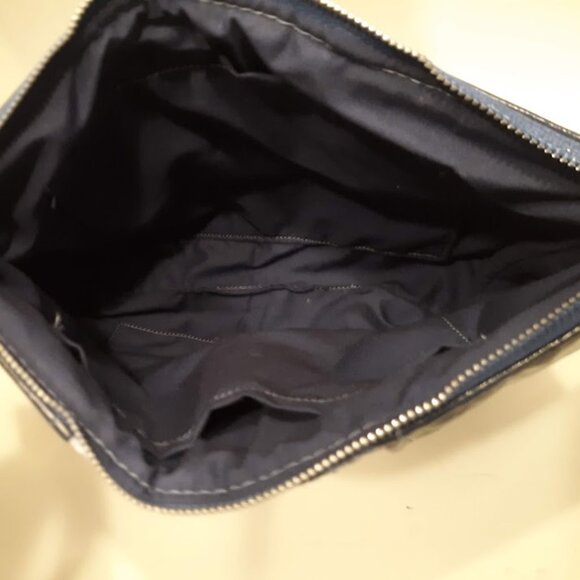 New Boho Tie Dye & Faux Leather Purse Shoulder bag Navy White coastal hippie - Picture 14 of 14